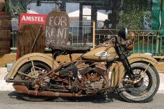Beautiful rusted vintage Harley Davidson!