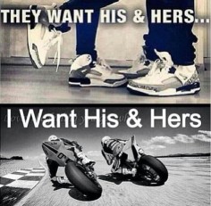 Because riding a bike next to your man is the greatest feeling in the world. And it shows trust.