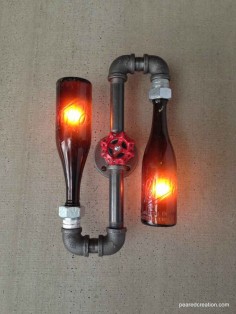 Beer Bottle Lamp | 15 Perfect Handcrafted Man Cave Decor