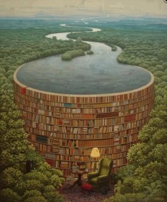 Behind Every Stack Of Books, There Is A Flood Of Knowledge (Awesome painting) | Interesting Pictures