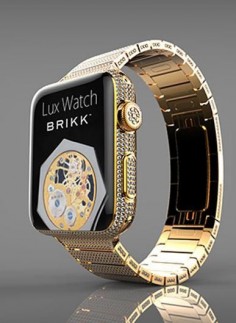 Behold, the only thing greater than the Apple Watch Edition, the $114,995 diamond-studded Lux Watch Omni, an 18-karat gold customized version of Apple's smart watch.