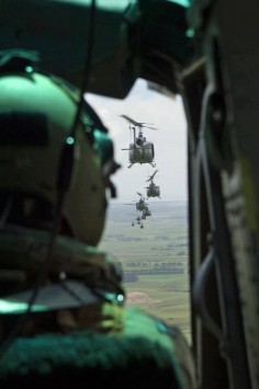Bell UH-1 Hueys over Vietnam