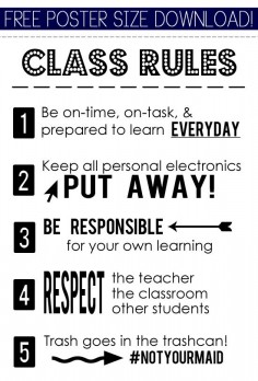 Best rules ever! Not much of a stretch for homeschooling High Schoolers either