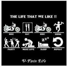Biker life, eat sleep, ride, repeat, moto, motorcycle , quotes, biker, rider, sportbike