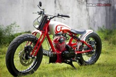 bikerMetric | custom honda yamaha metric bobbers, choppers, cafe racers, custom parts accessories: honda cb125 bobber | dariztdesign