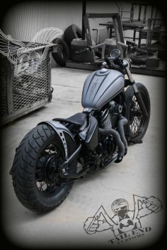 bikerMetric | custom honda yamaha metric bobbers, choppers, cafe racers: joey's vlx600 bobber | tail end customs