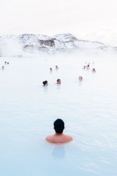 Blue Lagoon hotsprings in Iceland.