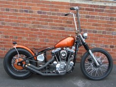 Bobbers: Ironhead Bobber Motorcycles With Amazing Custom Modification Inspirations, Amazing Ironhead Sportster Bobber with Orange Gas Tank 