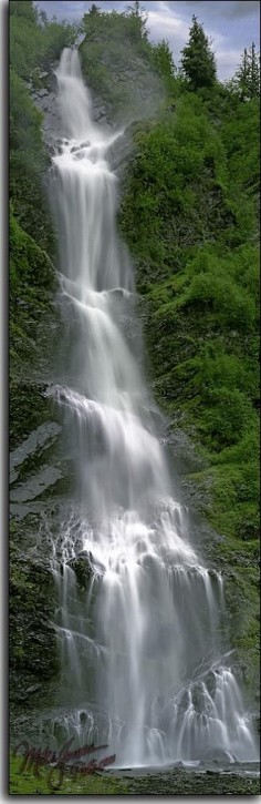 ⚓ Bridal Veil Falls, Alaska. #waterfall #nature