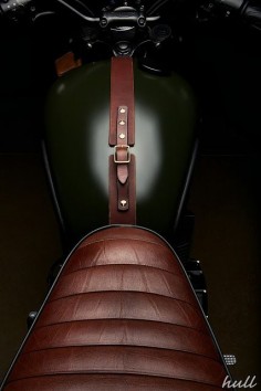 Brown Leather and British Racing Green - A Gentleman's Motorcycle.