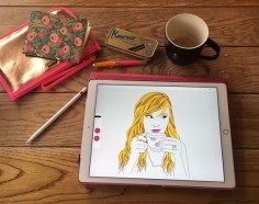 BrownPaperBunny-iPad-Pro-Drawing