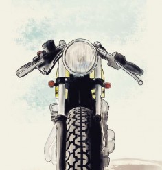 Cafe Racer Art #illustration #design #motorcycles #motos #caferacer | 