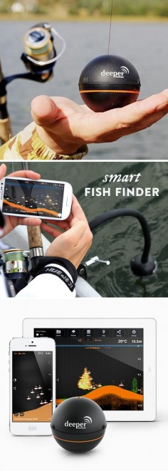 Cast this fish finder out on the water to get an instant diagram of the depth, waterbed contour, the size and location of fish, and the water temperature, too.