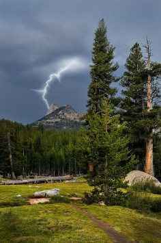 Cathedral Peak Lightning - Yosemite National park | Flickr - Photo Sharing!