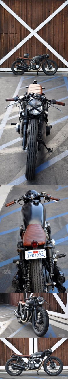 CB550 custom build by Brady Young, love this bike but the "HONDA" is way too big.