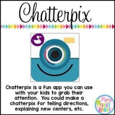 Chatterpix is a fun app you can use with your kids to grab their attention. You could make a chatterpix for telling directions, explaining new centers, etc. Back to School IPAD Apps