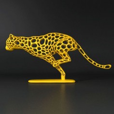 Cheetah Voronoi Wireframe 3D Model 3D printable by FormByte
