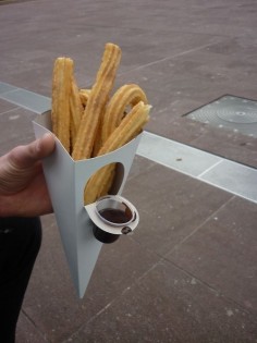 Churros with a dippable chocolate sauce container. | 31 Mind-Blowing Examples of Brilliant Packaging Design