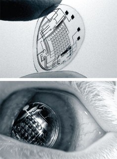 Circuits in Contact Lenses  A new generation of contact lenses built with very small circuits and LEDs promises bionic eyesight