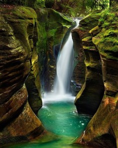 Corkscrew Falls at Hocking Hills State Park in Ohio is for sure on my travel list