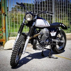 Countryside or city? Moto Guzzi Nevada 750 #Scrambler by MotoDoc Classic. Muy bonita esta #MotoGuzzi que viene desde Italia para ofrecerte una moto campera |
