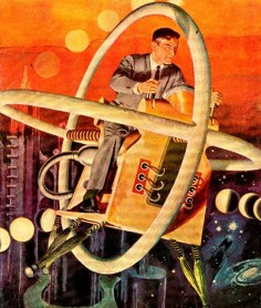 Cover illustration by Lou Cameron for the 1951 issue “Classics Illustrated: The Time Machine”