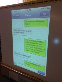 Create fake text to display your morning message to your class each day