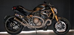 Custom black Ducati Monster 1200s by