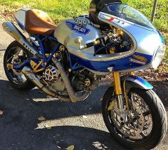 Custom made Ducati by jp-unique. The best DUCATI PAUL SMART ever made. It is for sale!!  It's hard to let it go.  )-: