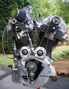 DesmoHarley – Italian American V Twin. Unique Harley Davidson engine with Ducati heads
