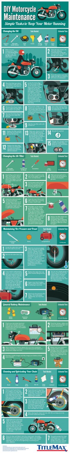 DIY Motorcycle Maintenance #infographic #DIY #Motorcycle #HowTo