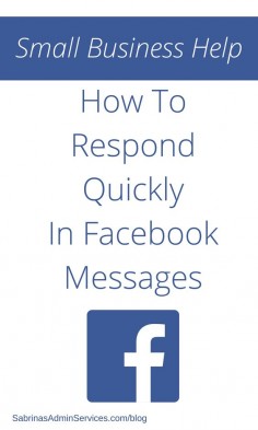 Do you have a small business account on Facebook?  Check this post out how to increase your response rate.