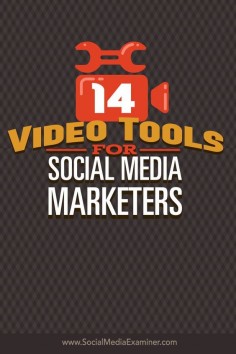 Do you want to add video to your social media marketing?  Today’s tools make it easy to record and edit videos for social media marketing and ad campaigns.  In this article I’ll share 14 tools marketers can use to create screencasts, montages and slideshows. Via @Social Media Examiner