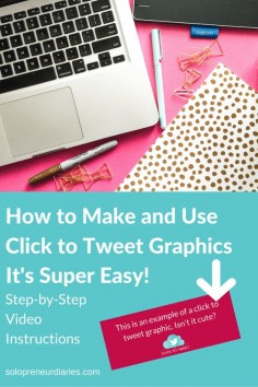 Do you want to learn how to make and use cute click to tweet graphics? This video will give you step-by-step instructions. It's super-easy! Click through to watch.