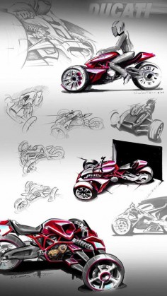 Ducati Desmosedici RR Trike Concept   Design Sketches # 3