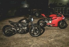 Ducati Scrambler Cafe racer and Ducati 899 Panigale