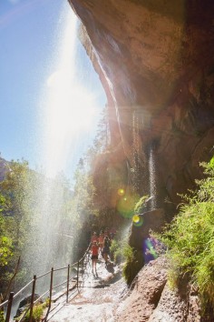 Emerald Pools Waterfall - Zion National Park. Click to see more beautiful Zion hikes!