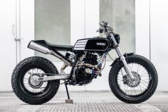 Fat Tracker: a chunky Yamaha TW200 from South African shop Wolf Moto.  XS250 tank