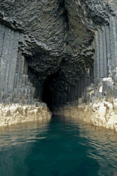 Fingal's Cave, on the island of Staffa off the west coast of Scotland