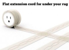 Flat extension cord