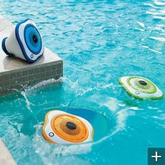 floating speakers - great for your pool, lake or even a day at the beach