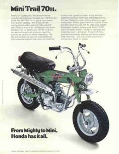 From Mighty to Mini. Vintage Honda ad of my 1st ride. I thought it was a beast at the time :)