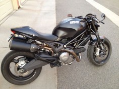 Fully murdered out / blacked out Monster 696.