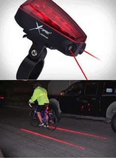 Gadgets. Bike light. Creates a laser bike lane