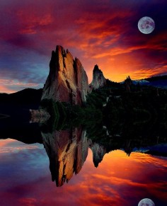 Garden Reflections (Garden of the Gods, Colorado) by John Hoffman