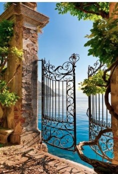 Gate entry onto Lake Como in Lombardy, Italy