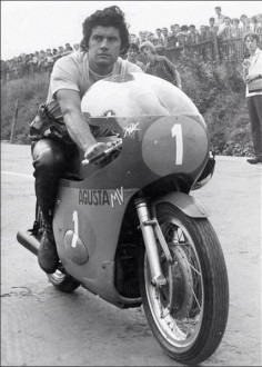 Giacomo Agostini at the 500cc race at Sachsenring in 1972.