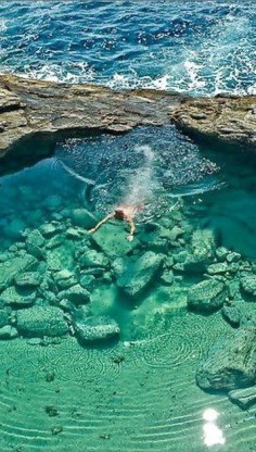 Giola lagoon in Thassos, Greece.