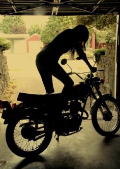 girl and bike, off to see the world!