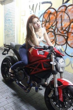 Girl on Ducati